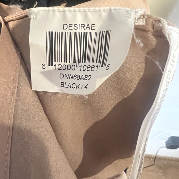 BCBGMaxAzira Desirae Black Eyelet Sheeth Dress with Ruffle Detail Sz 4 - Picture 9 of 12